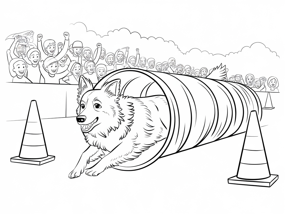 Thrilling Tunnel Challenge for a Border Collie Superstar