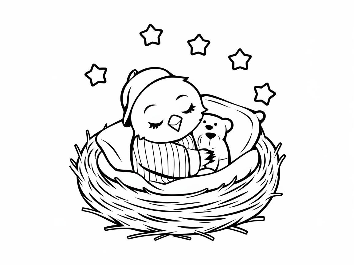 Charming Chick in a Cozy Nest