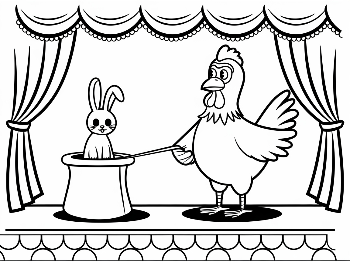 Abracadabra! Magic Chicken and Rabbit Performance