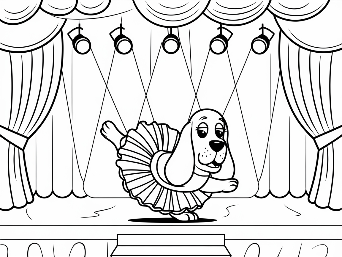 Ballet Star Basset Hound Takes the Stage