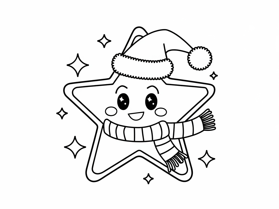 Add Cheer to This Festive Star Wearing a Santa Hat