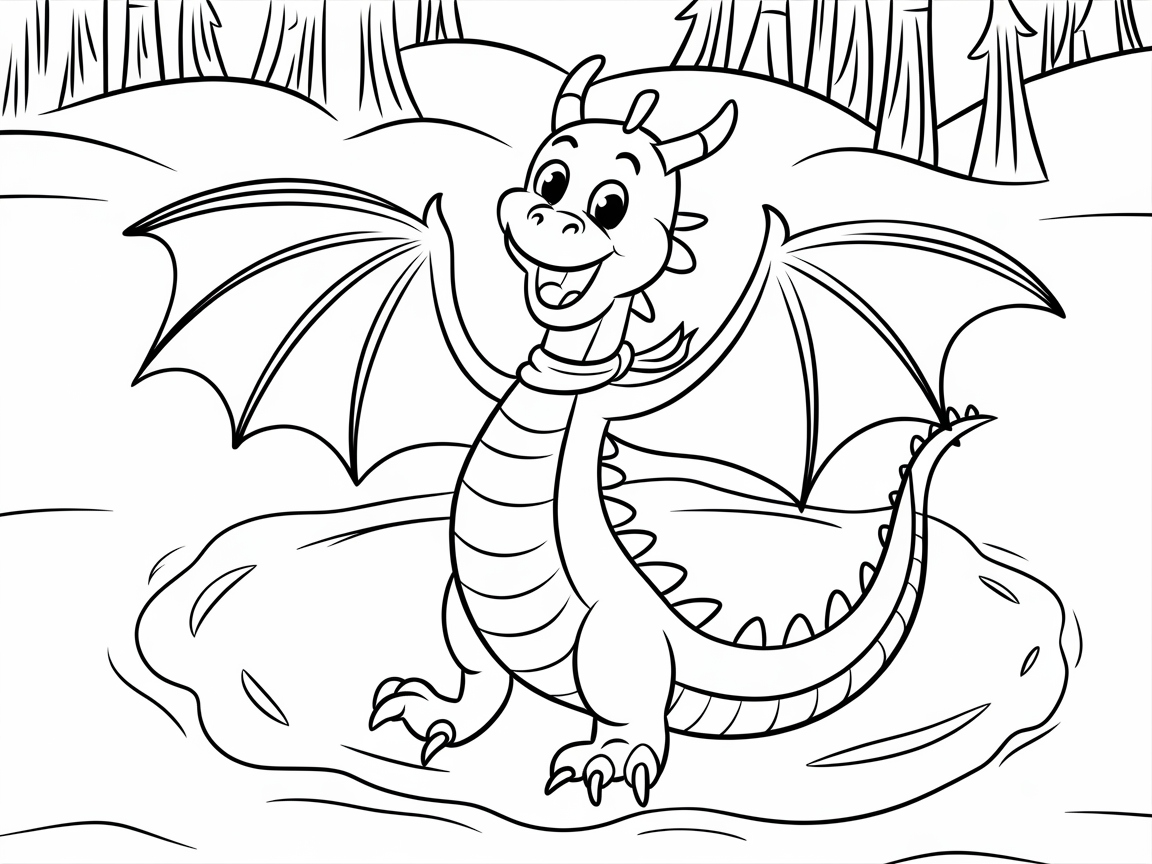 Delightful Dragon Frolicking in a Winter Wonderland