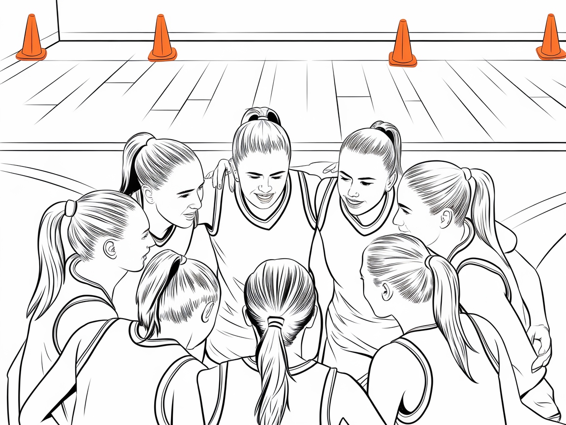 Dive Into the Team Spirit with This Motivating Coloring Page