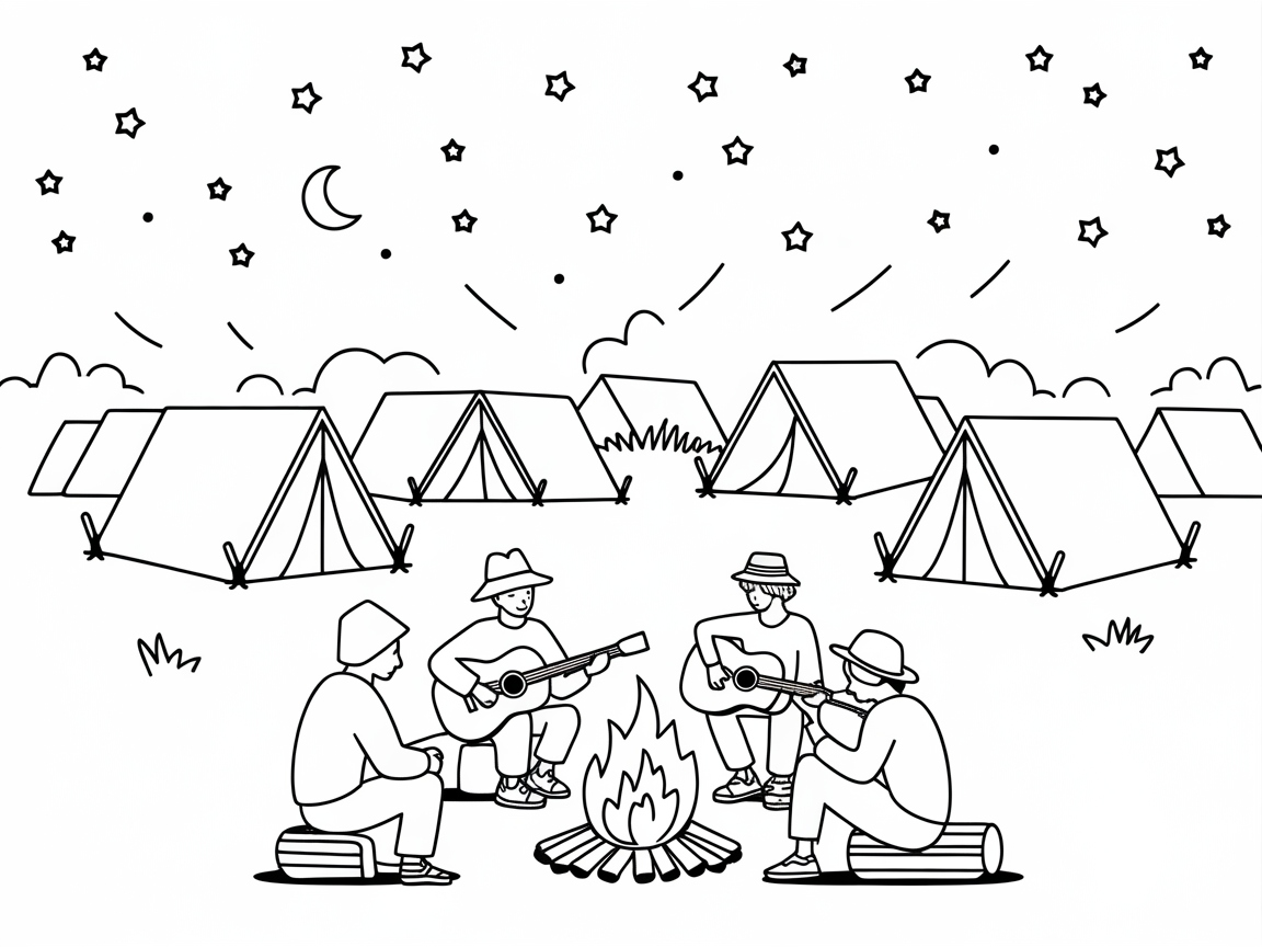 Starry Night Jam Session at Camp