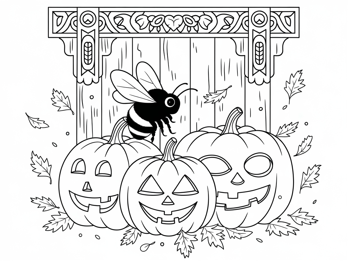 Halloween Bee with Jack-o