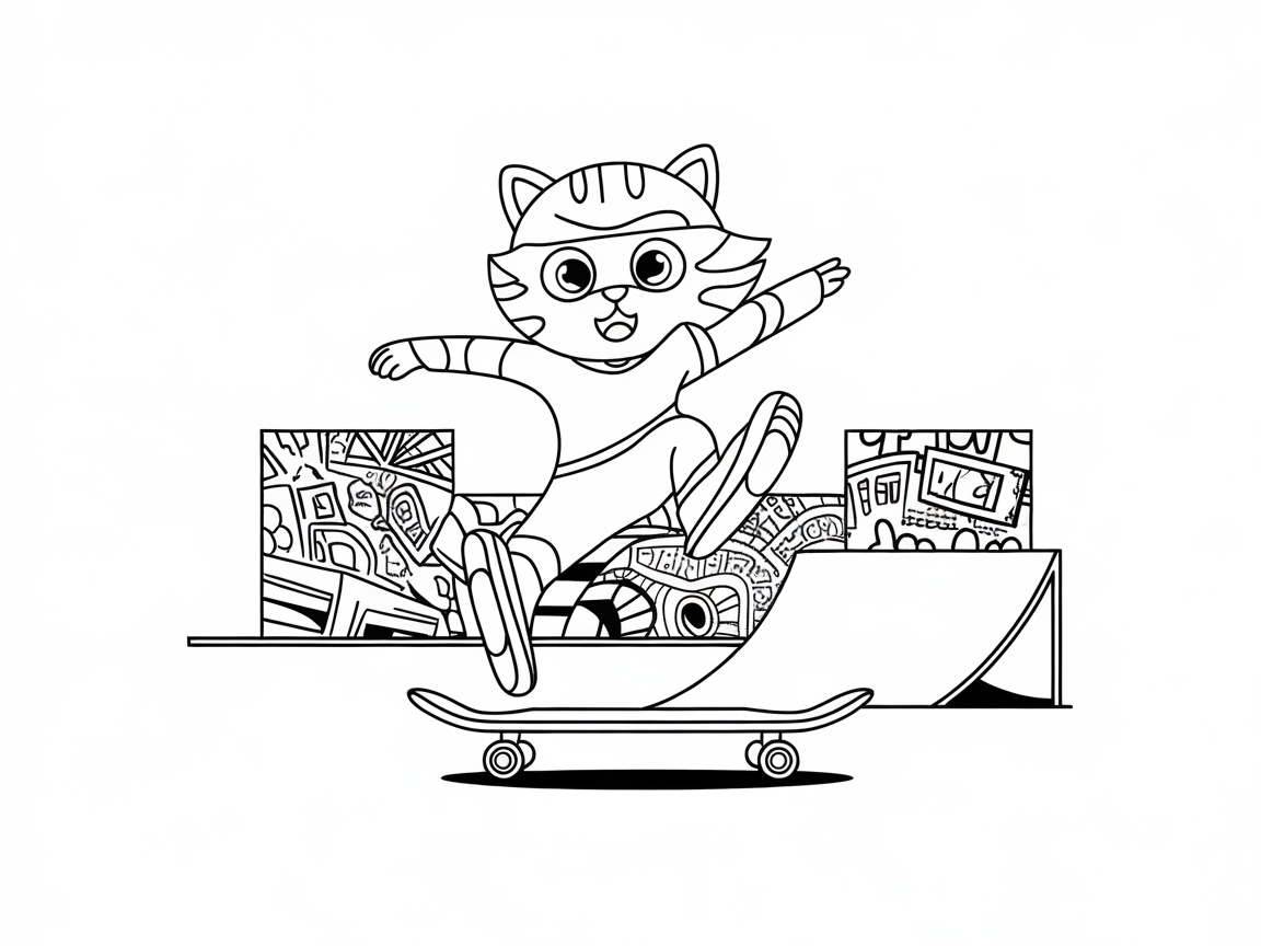 Skate Into Action with This Extreme Cat on a Halfpipe