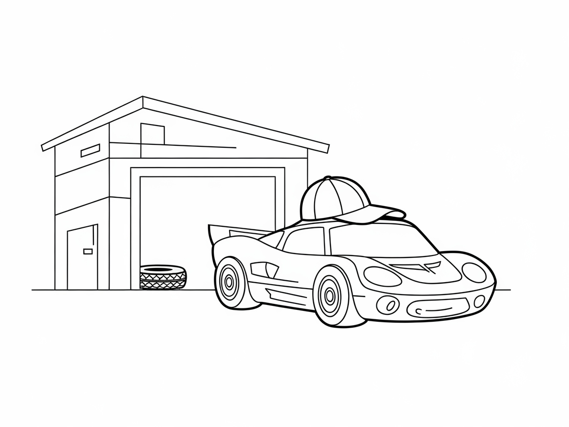 Rev Up Your Creativity with This Cool Car and Cap Scene