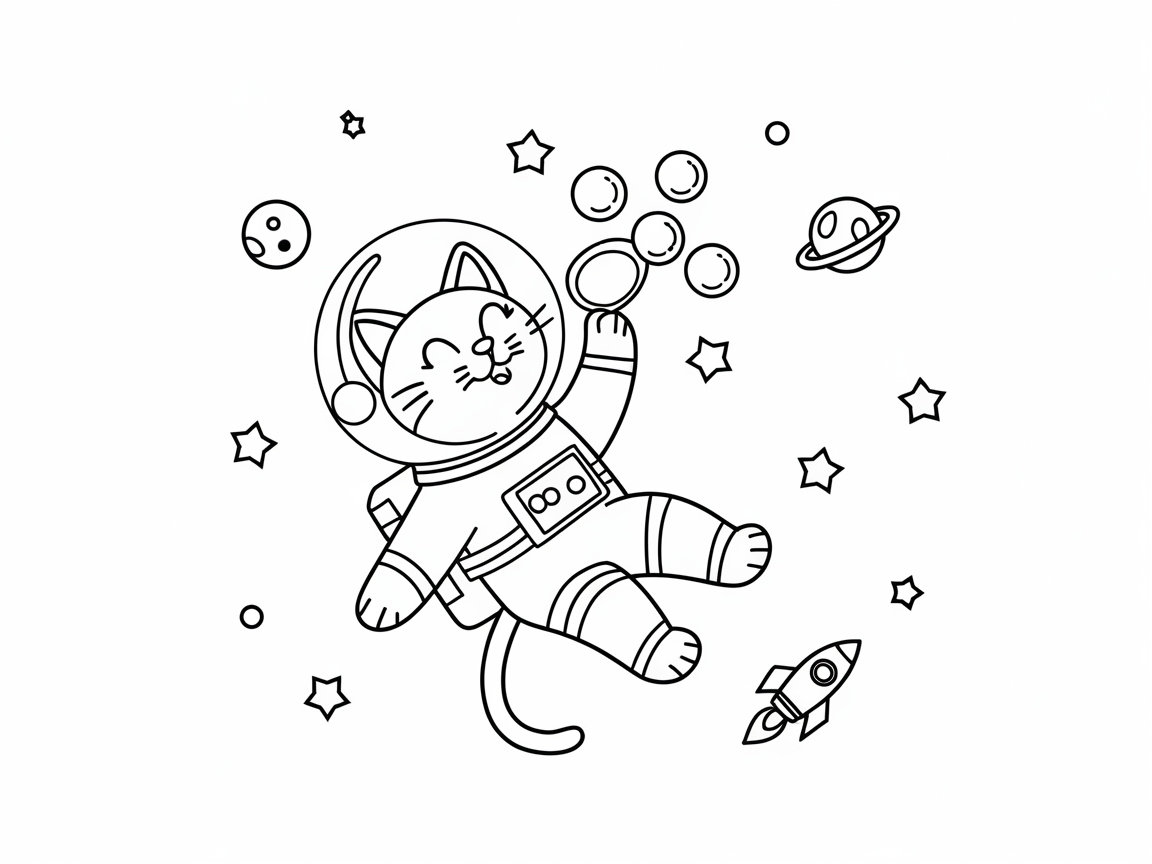 Space Cat on a Galactic Adventure