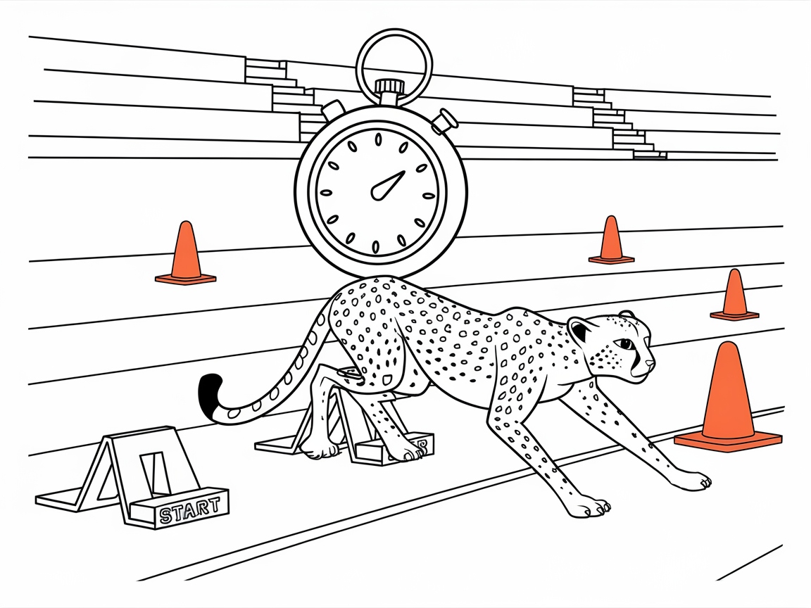 Ready, Set, Sprint! Cheetah on the Track