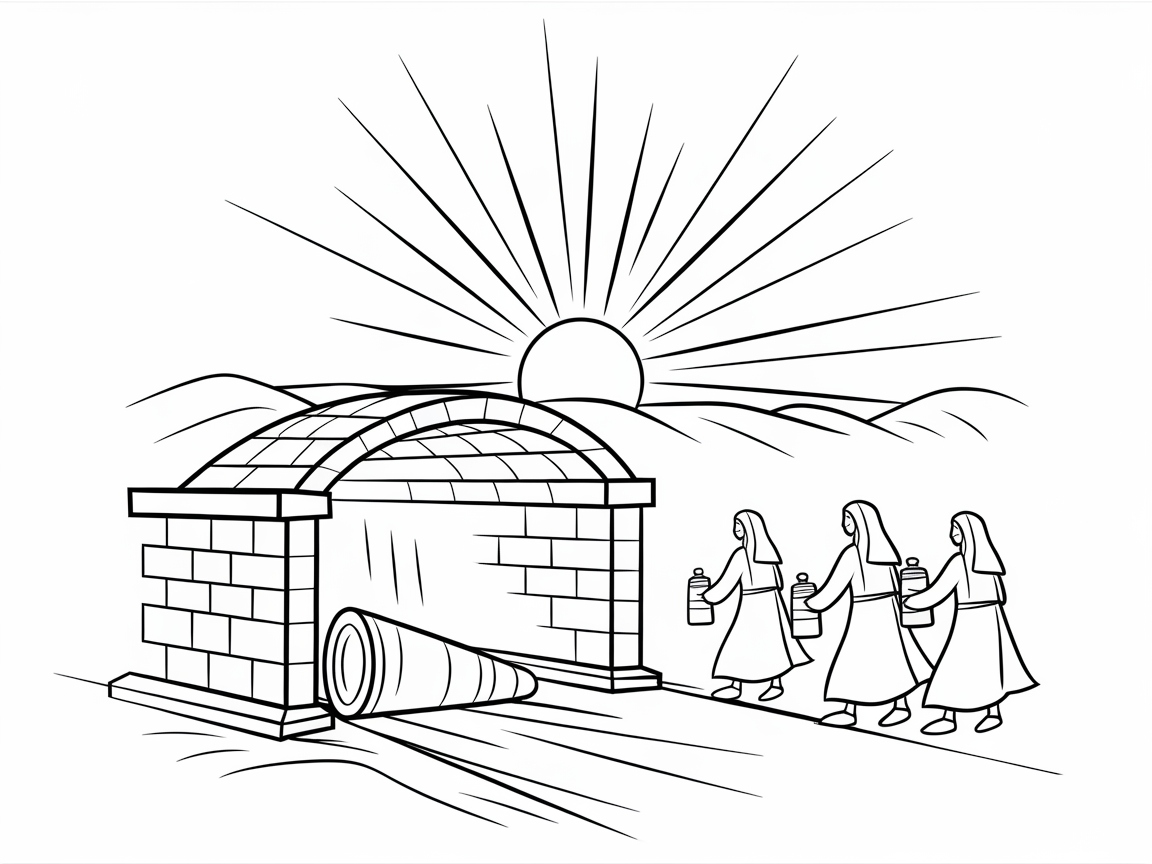 Resurrection Morning at the Empty Tomb