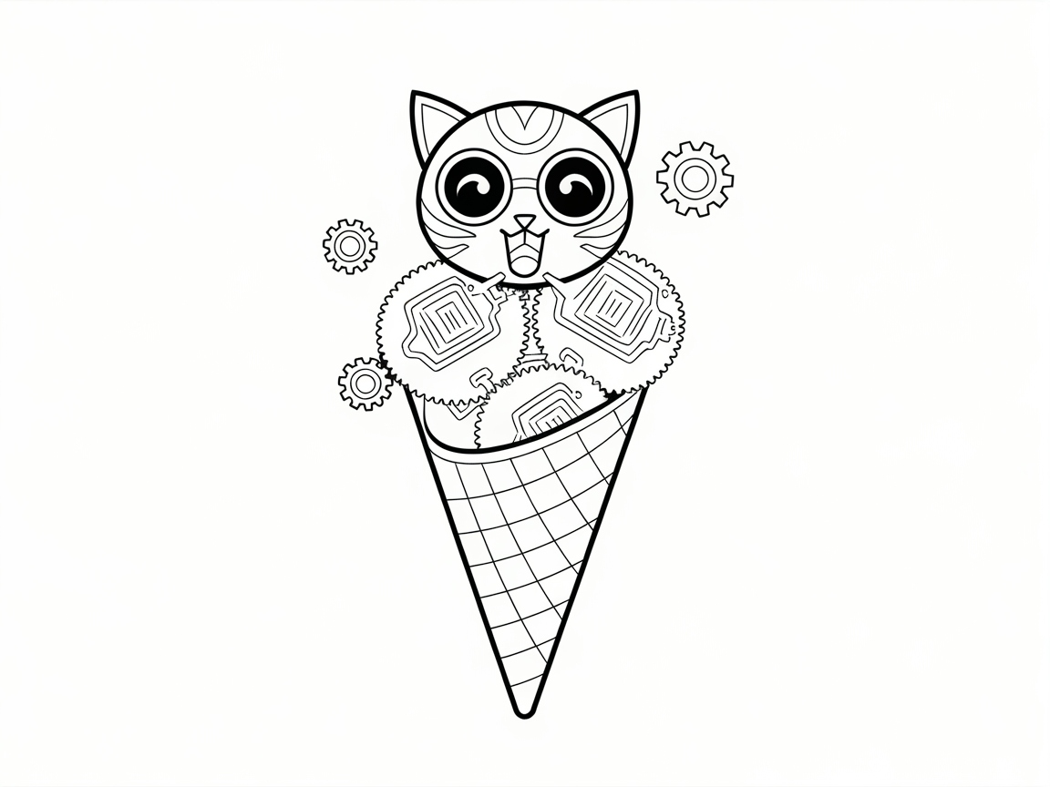 Steampunk Cat Cone Design Extravaganza