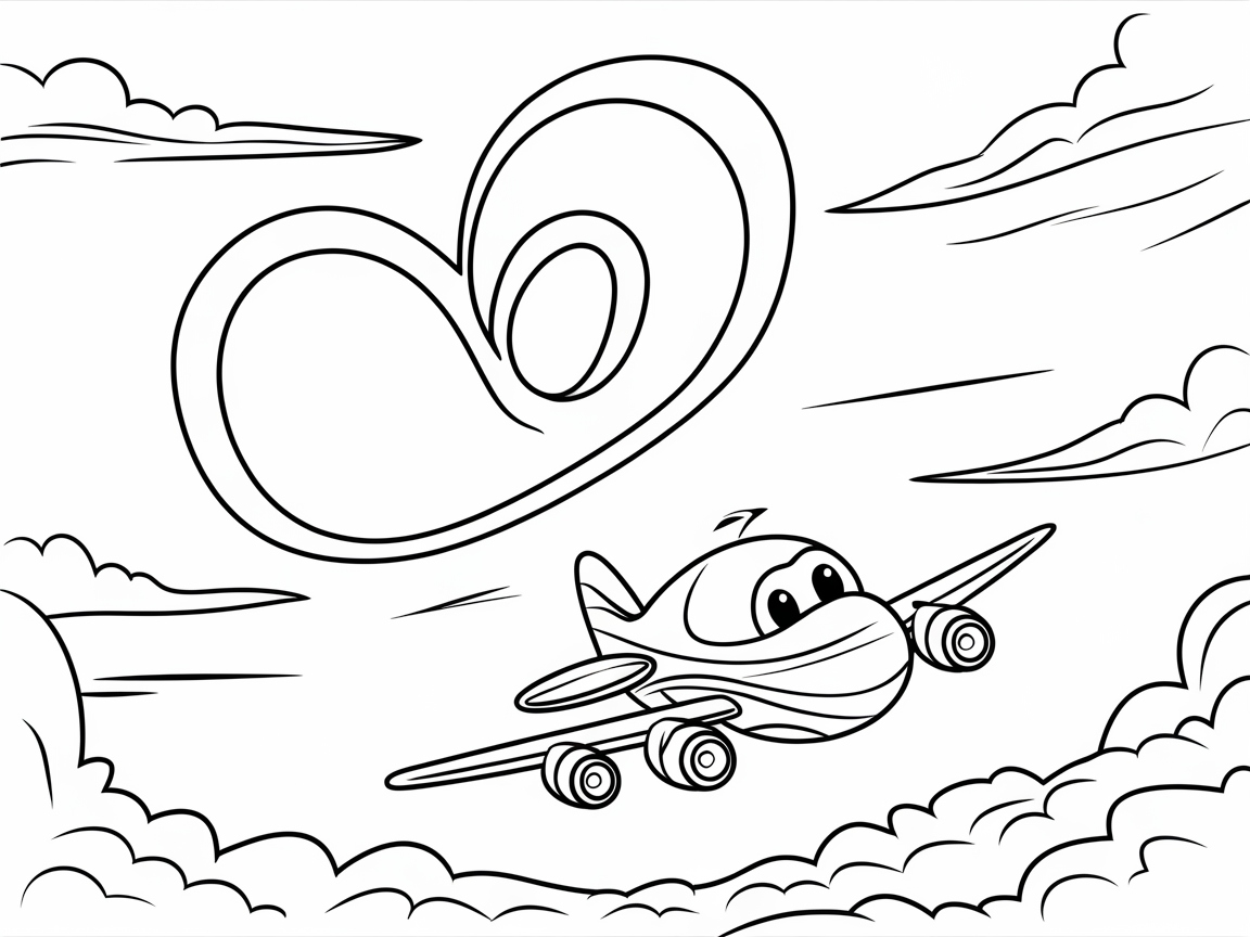 Fly High with This Cheerful Airplane Adventure!
