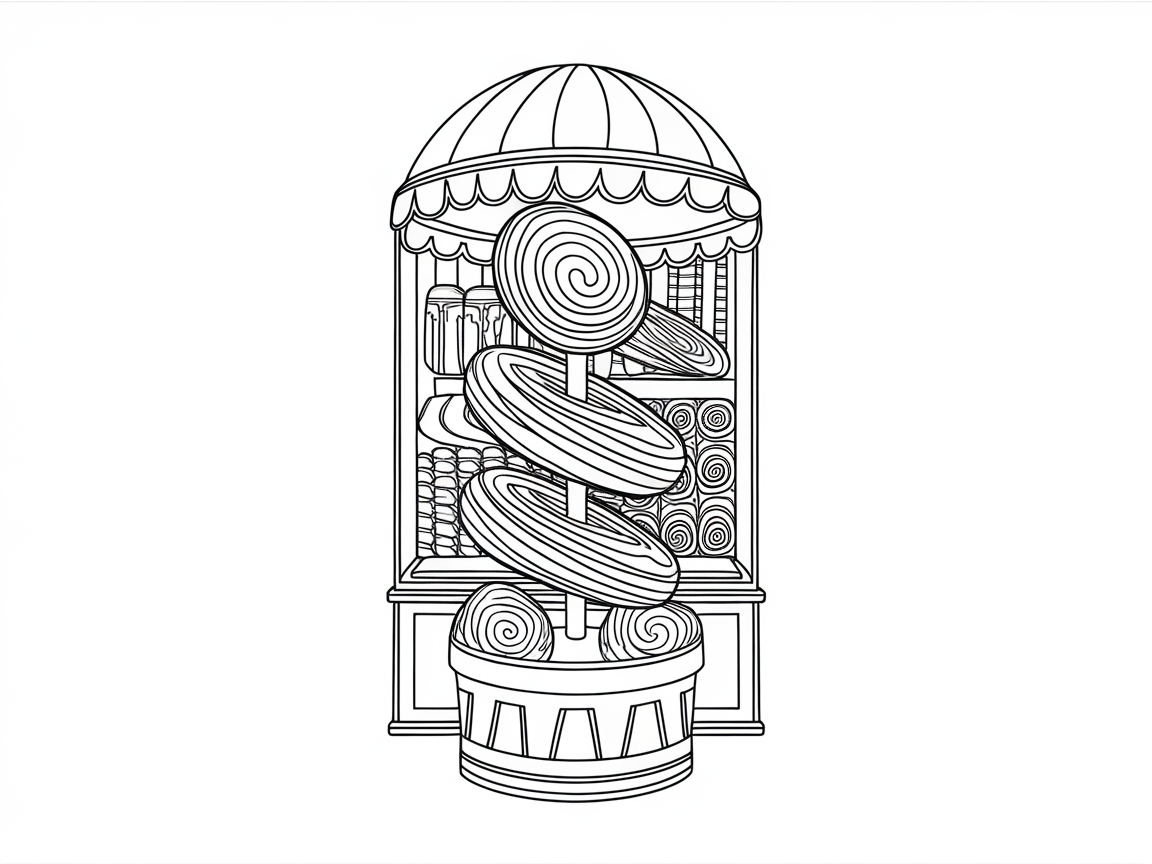 Sweet Spiral Lollipop Display Awaits Your Colorful Touch
