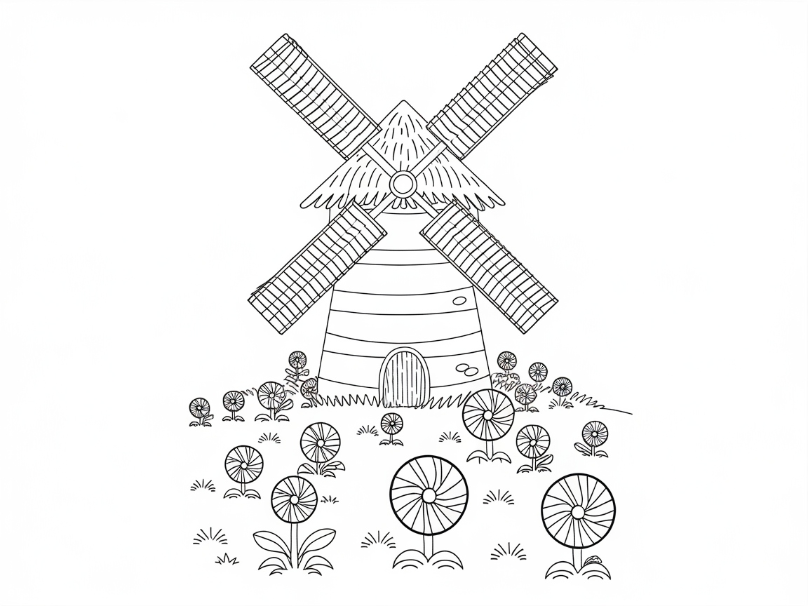 Candy Windmill in a Sweet Field