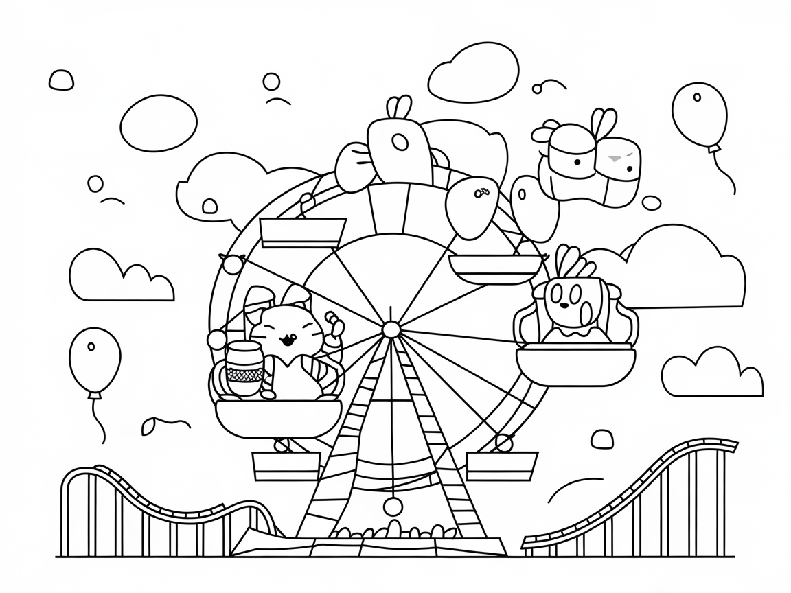 Ferris Wheel Fun with Cat and Boba