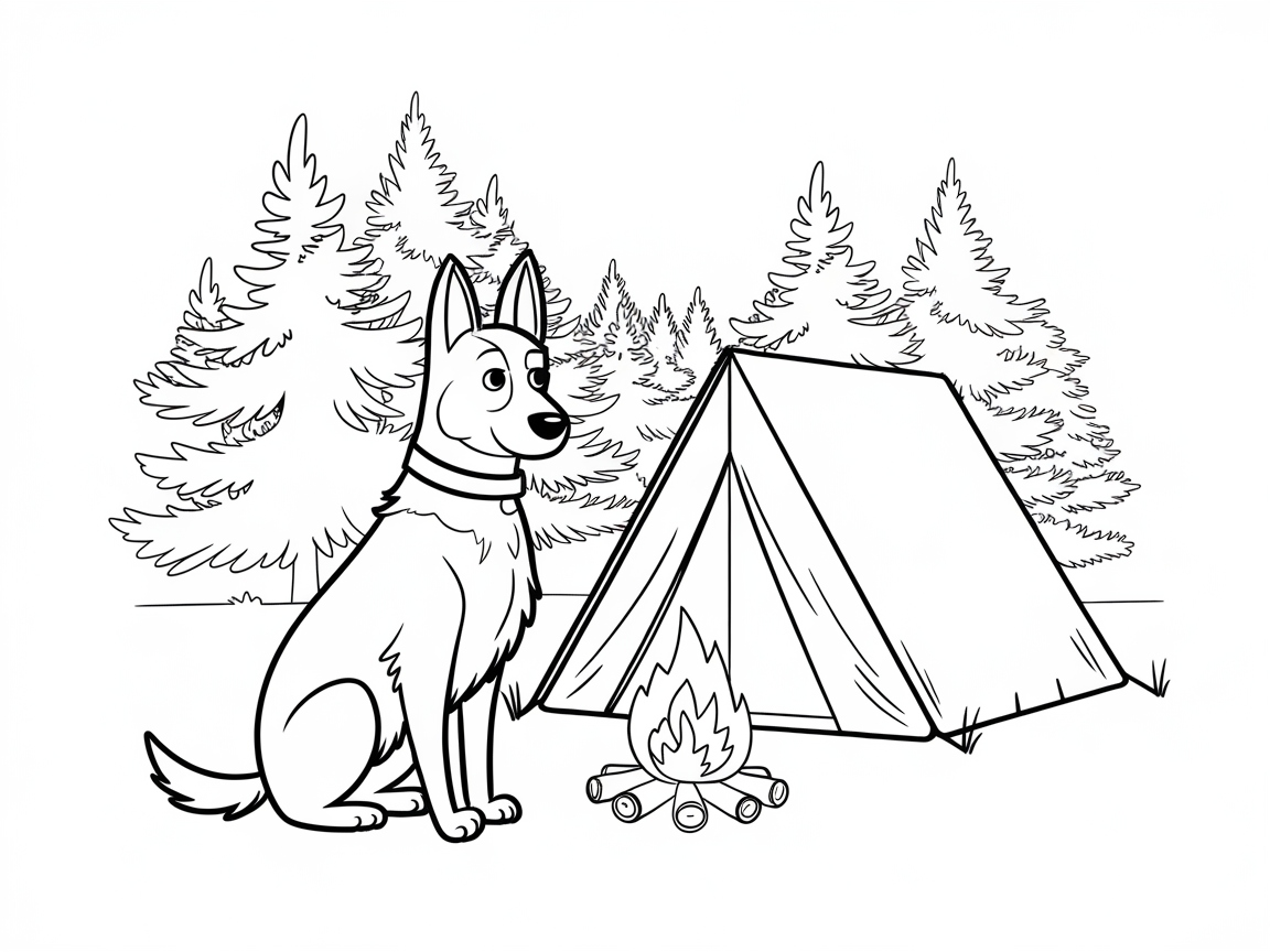 Camping Adventure with a Belgian Malinois