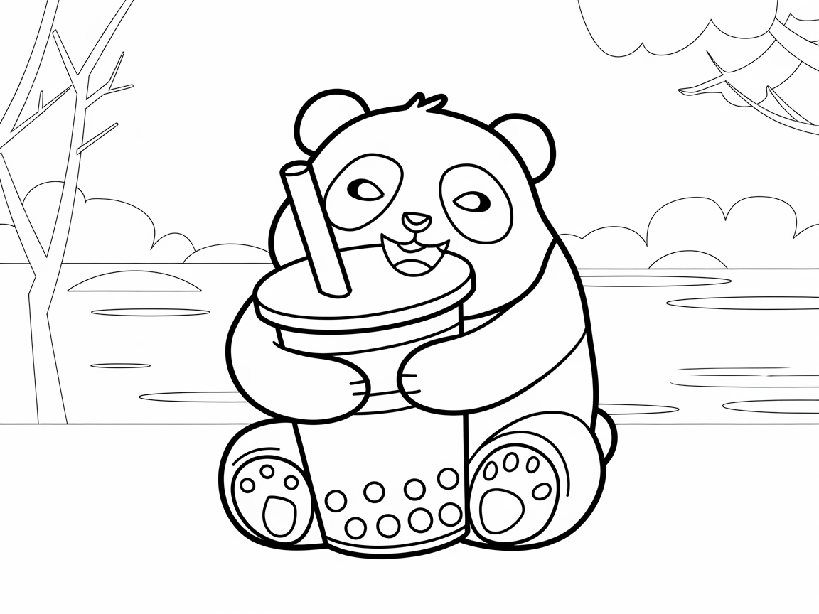 Cuddle Up with This Adorable Panda and Boba Delight