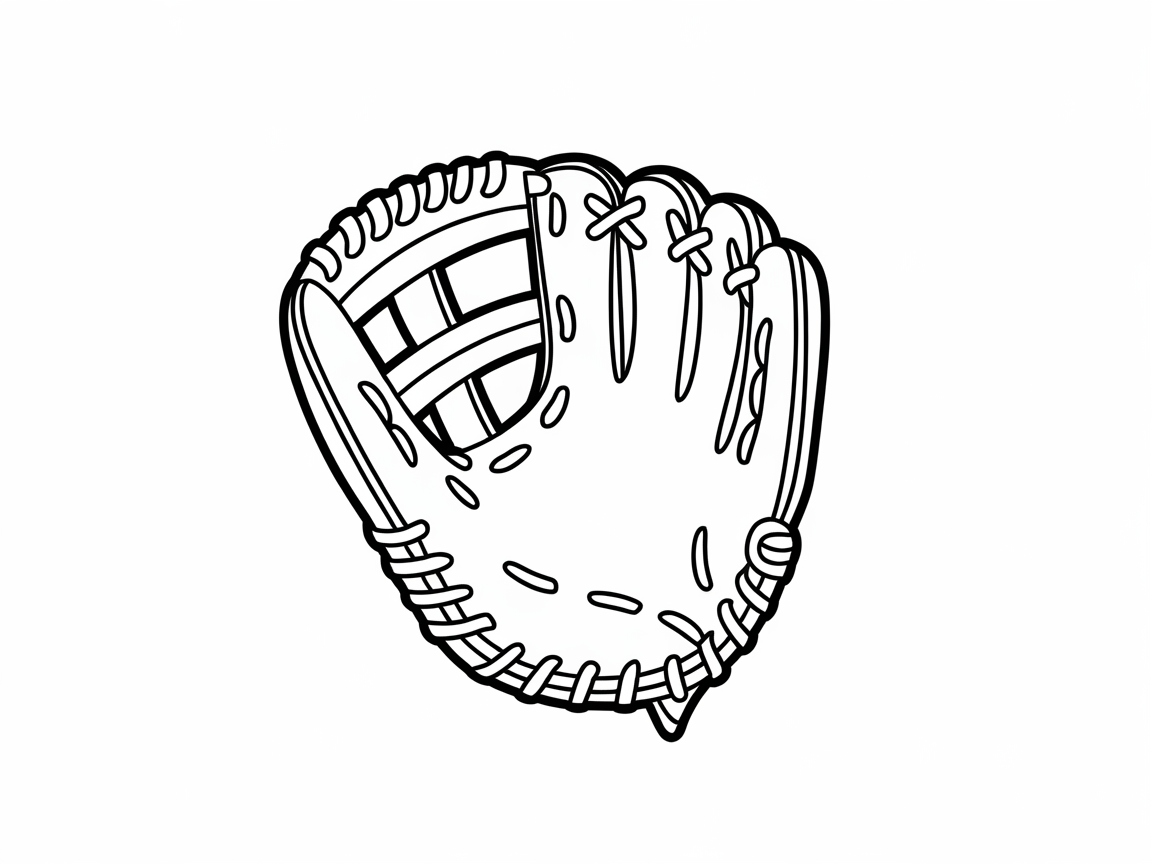 Get Into the Game with This Baseball Glove Coloring Image