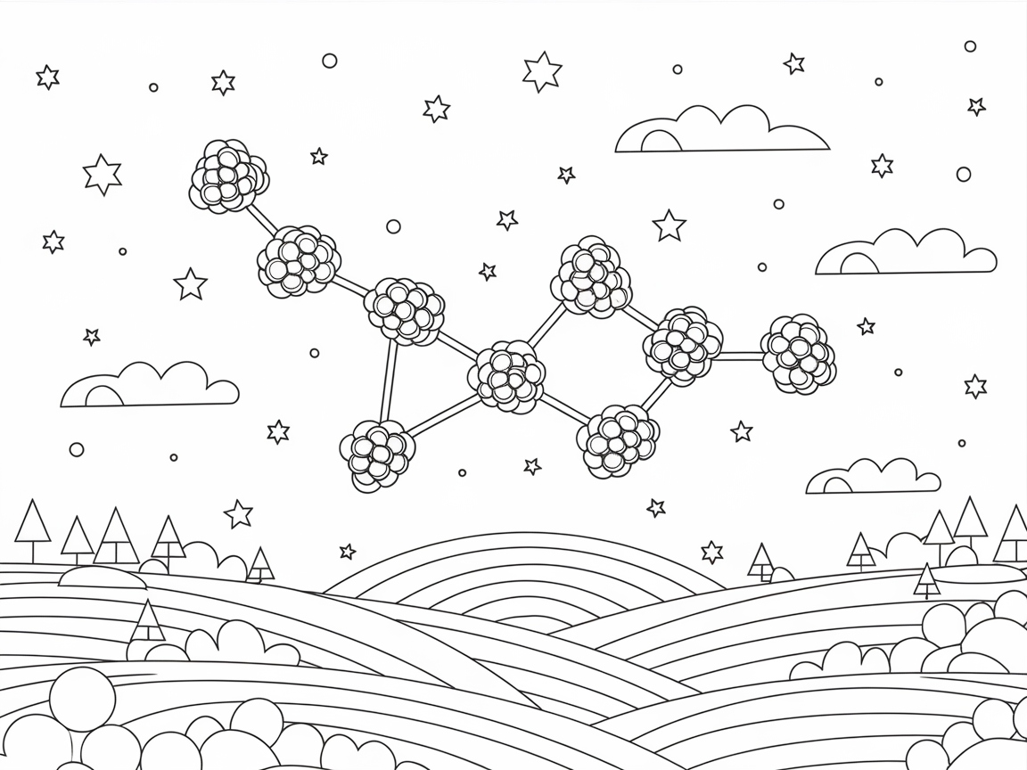 Berries in the Sky: A Cosmic Coloring Adventure