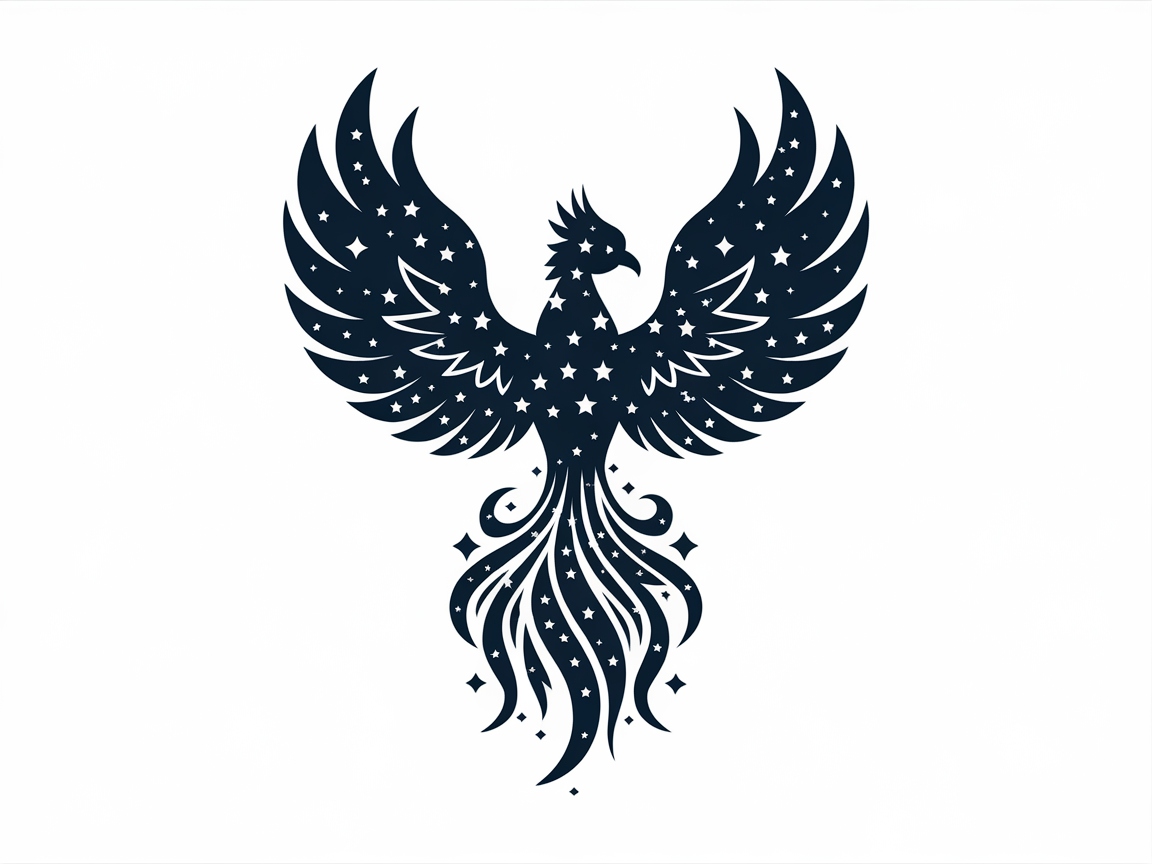 Majestic Celestial Phoenix Rises
