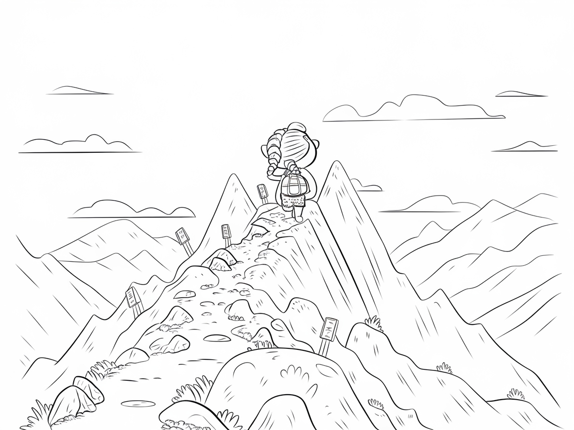 Reach New Heights with This Adventurous Trailblazer Coloring Page