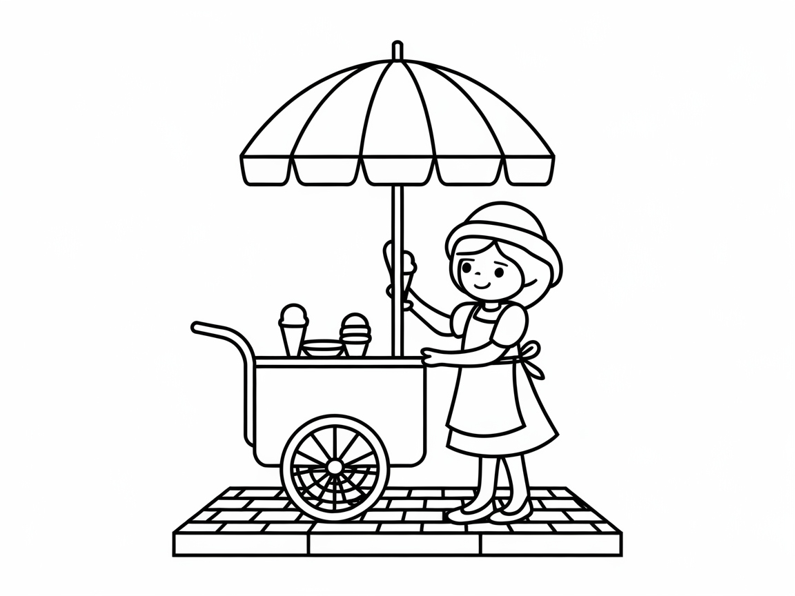 Sweet Treats Await You in This Ice Cream Cart Scene
