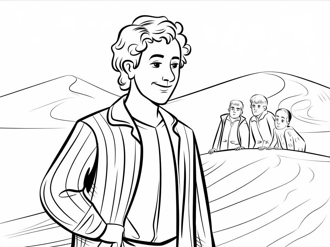 Color the Scene of Joseph and His Brothers