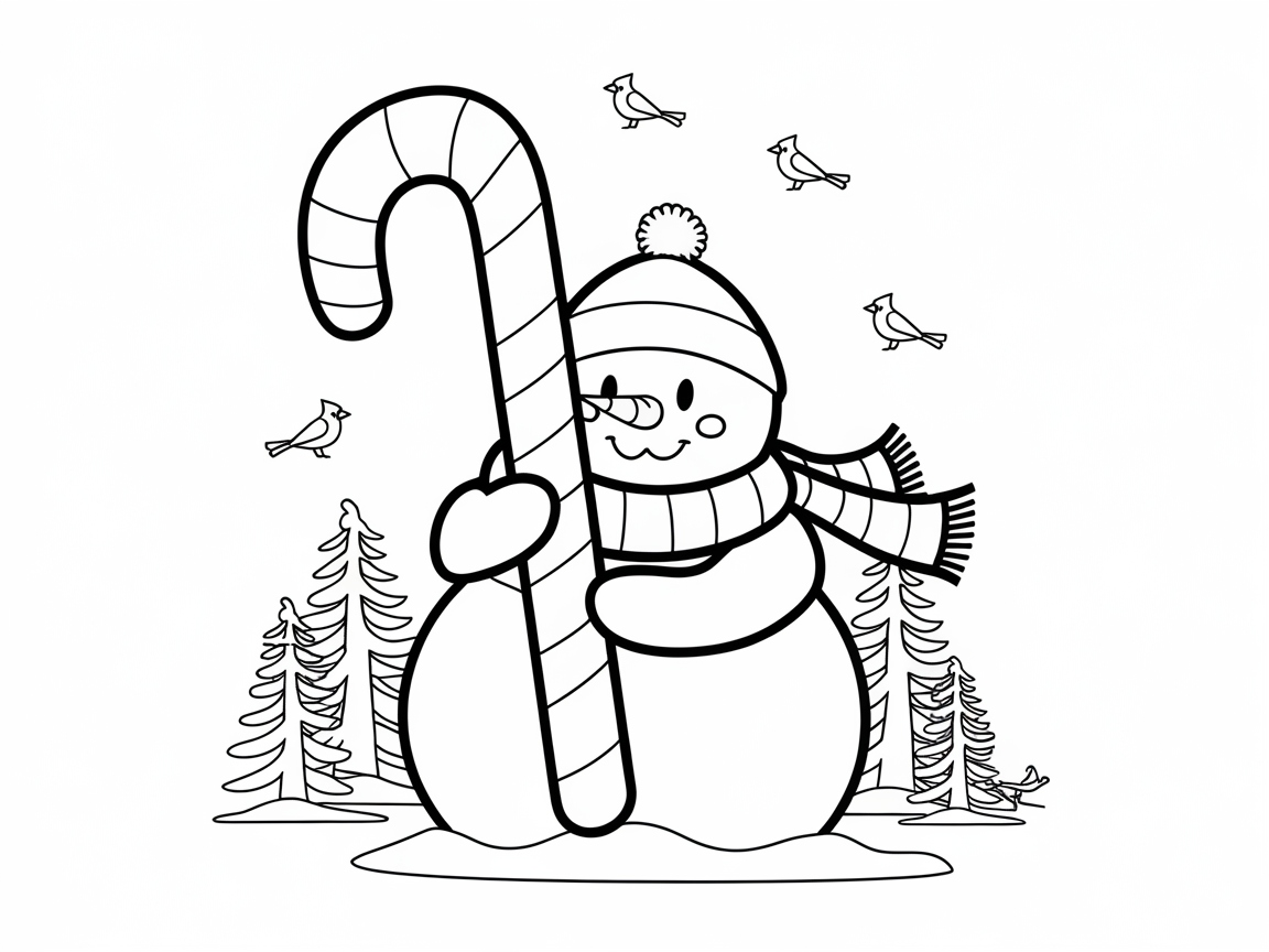 Frosty Fun with a Giant Candy Cane