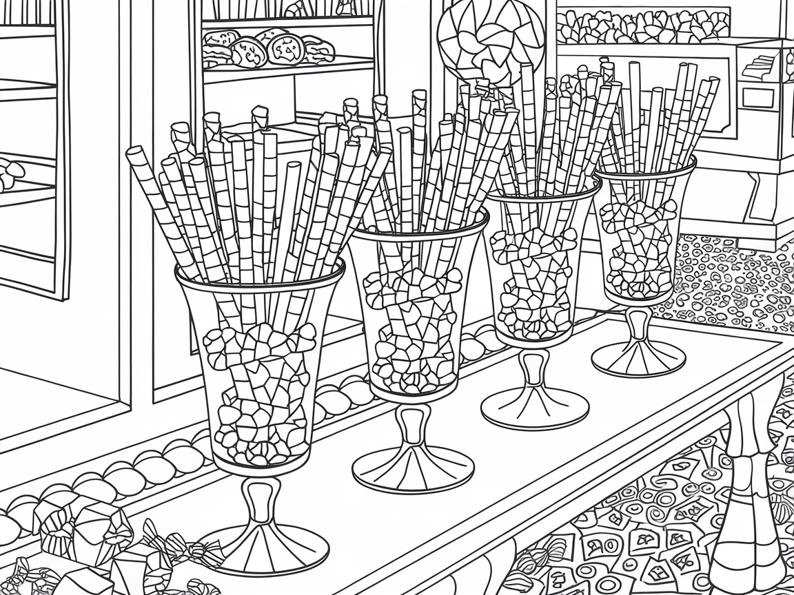 Delightful Candy Stick Display