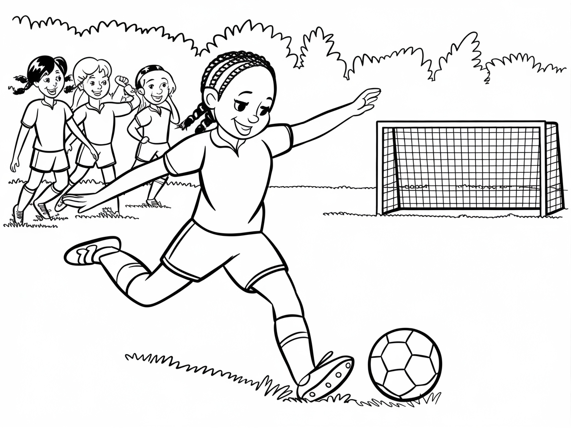 Kick into Action with This Soccer Star Coloring Page