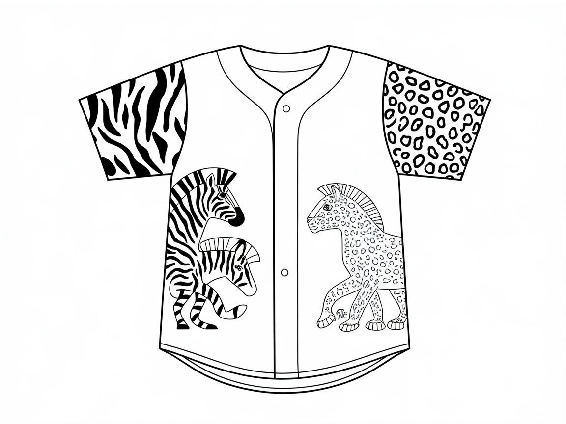 Go Wild with This Animal Print Baseball Jersey