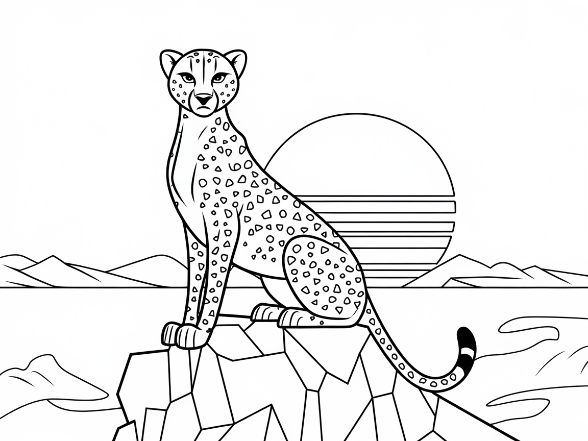Majestic Cheetah on the Rock