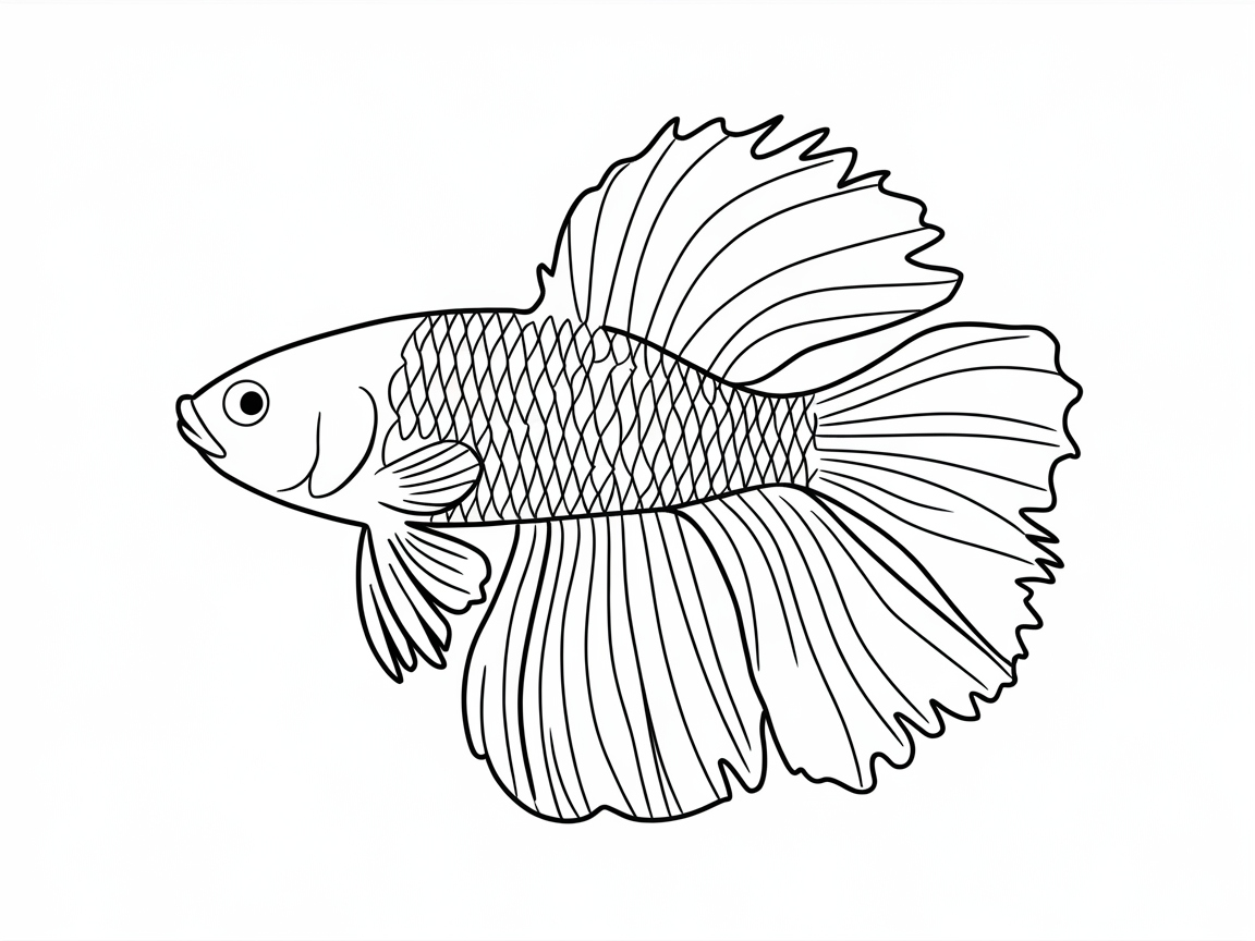 Bold Betta Fish with Flowing Fins