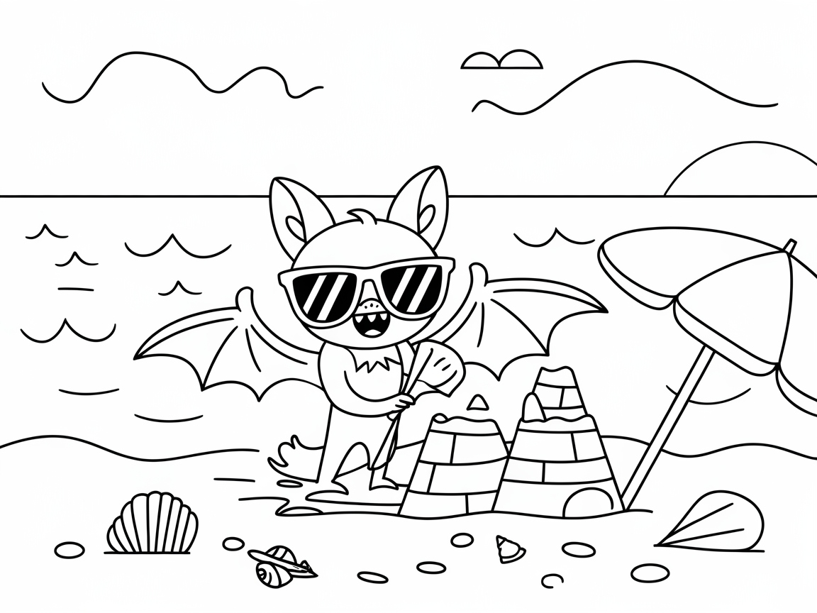 Beach Day Fun with This Sunglass-Wearing Bat