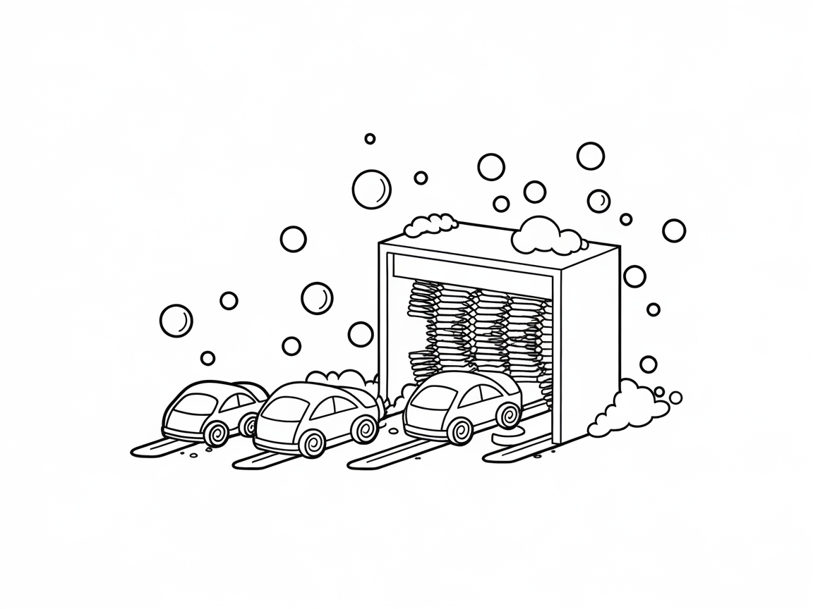 Roll Through Fun with This Mini Car Wash Scene