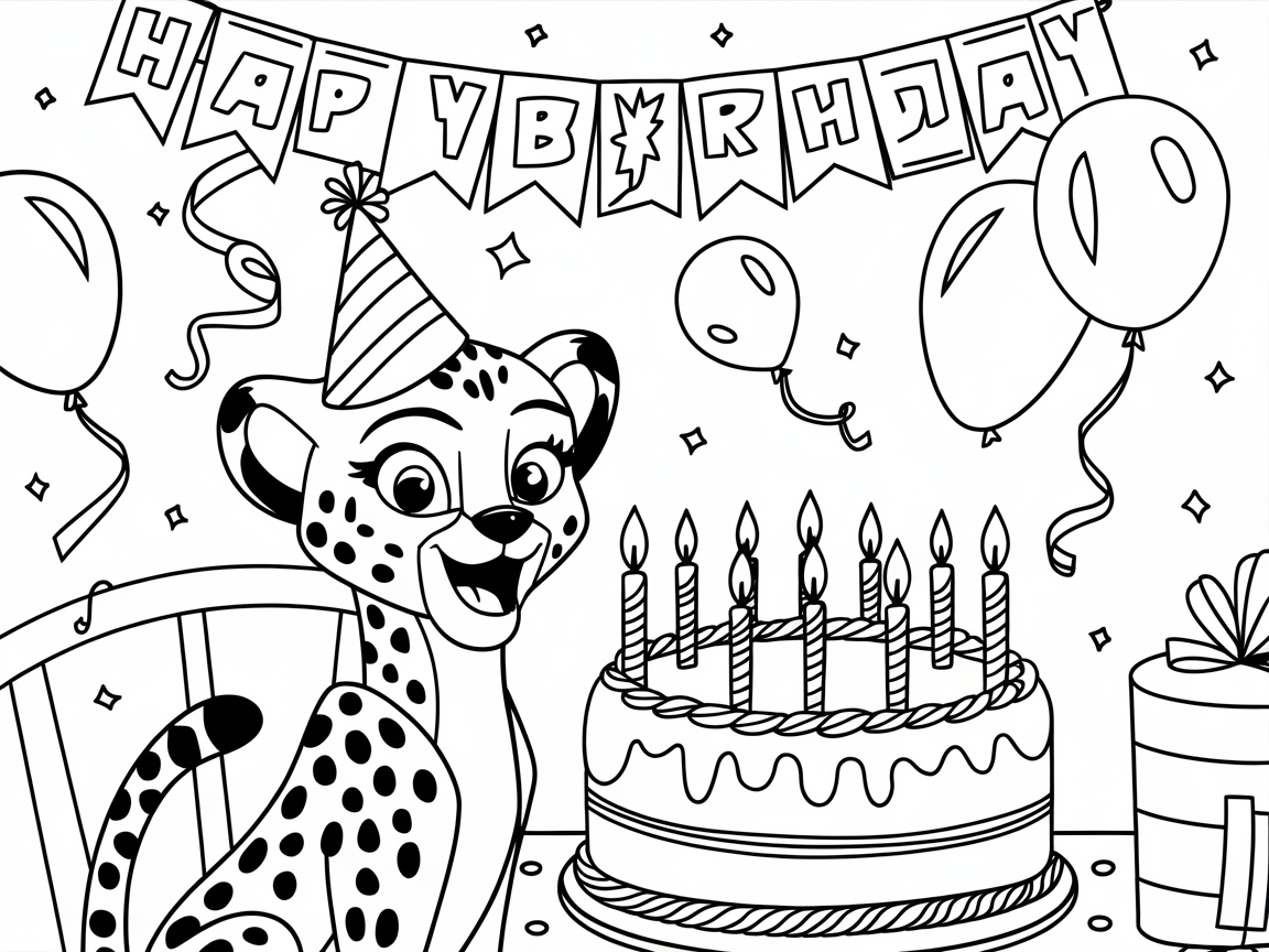 Birthday Bash with a Cheerful Cheetah