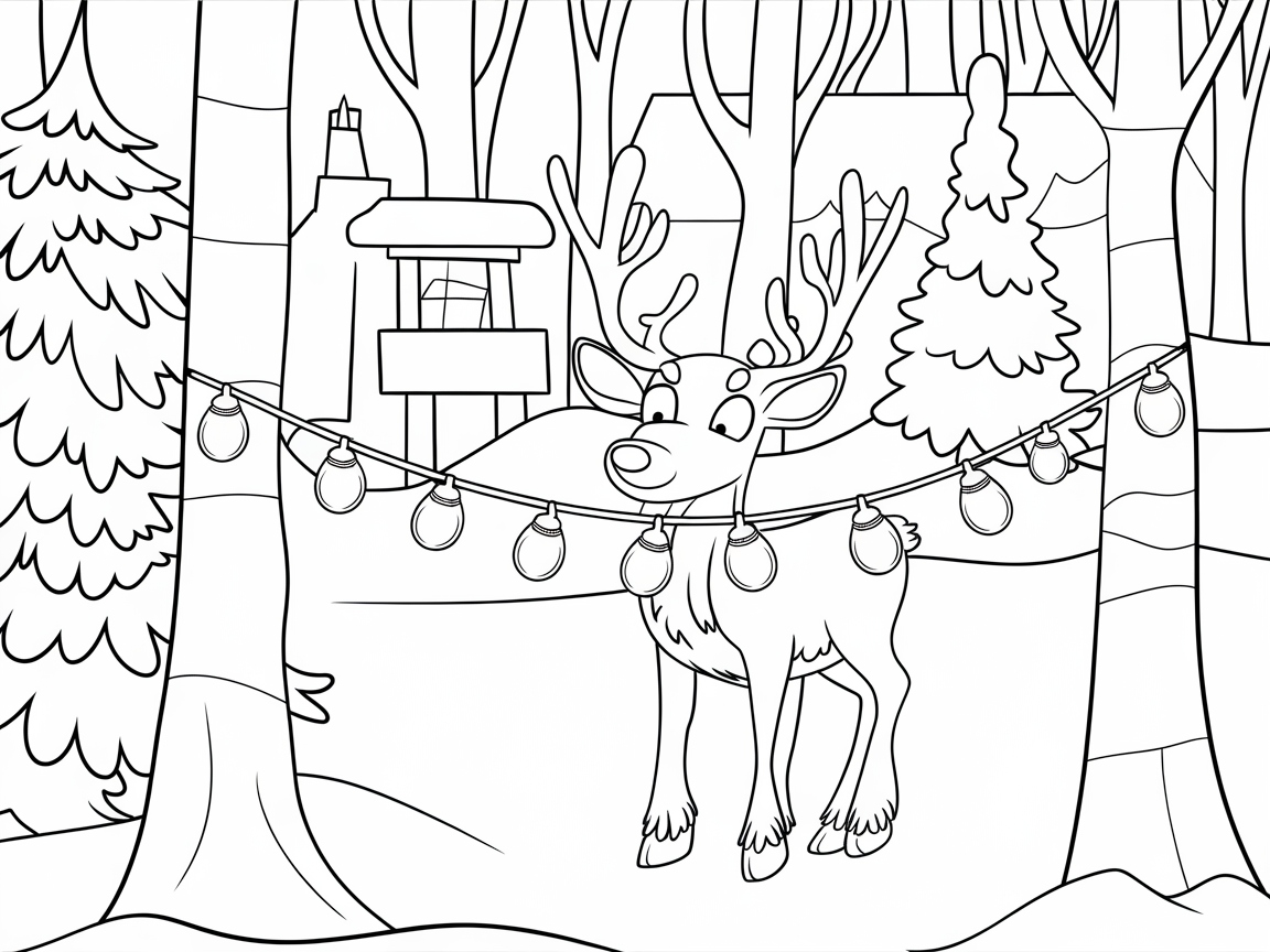 Reindeer in a Winter Wonderland
