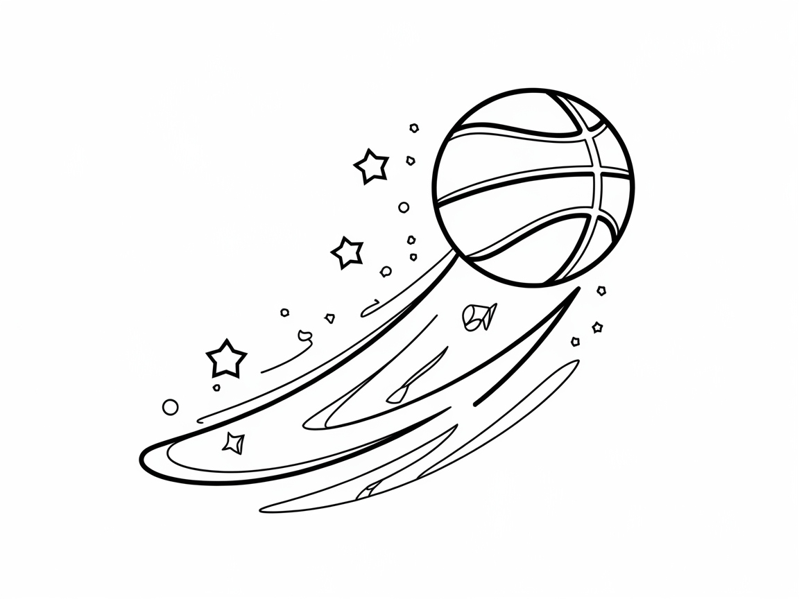 Shoot for the Stars with This Cosmic Basketball Design