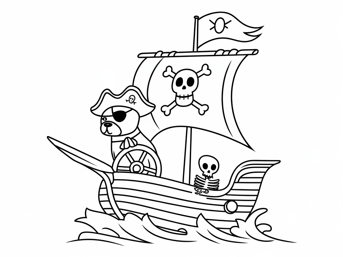Ahoy! Pirate Boston Terrier on the High Seas