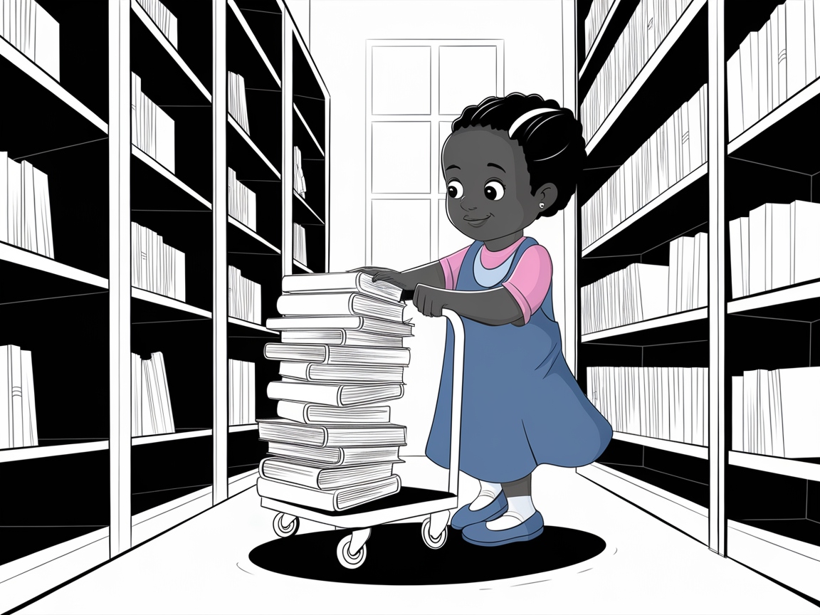 Explore the Library with This Young Reader