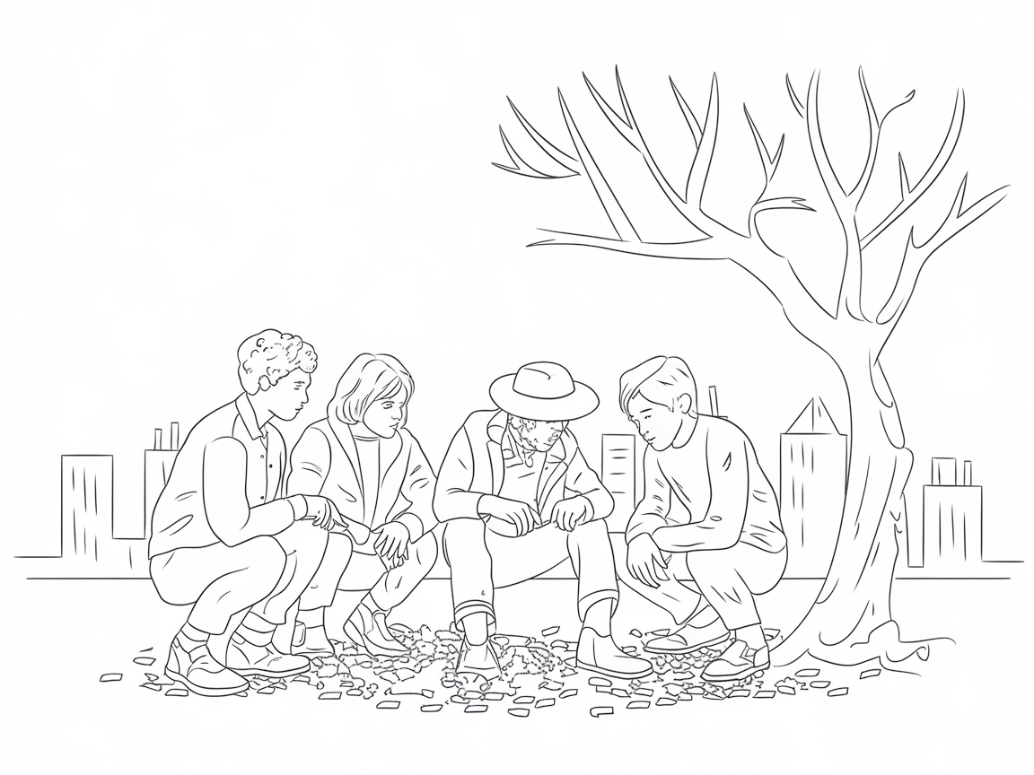 Modern Urban Parable: Youngsters in Reflection