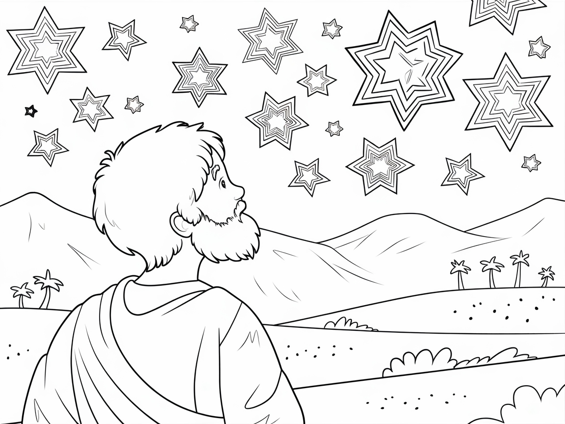 Gaze at the Celestial Promise with Abraham