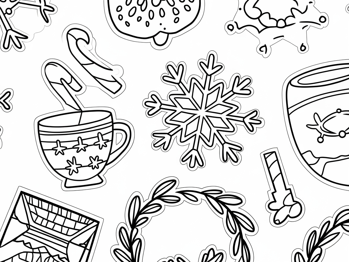 Explore This Festive Holiday Doodle Page