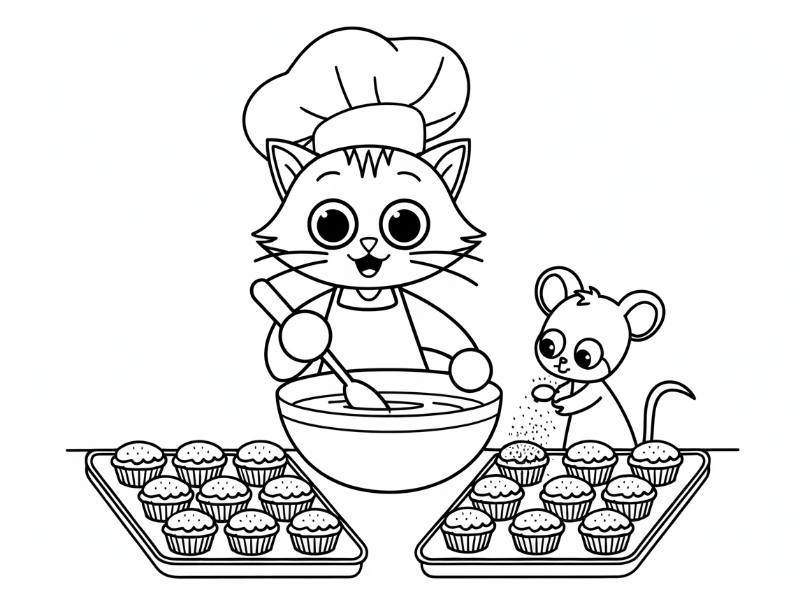 Whip Up Fun with This Baking Cat and Mouse Scene