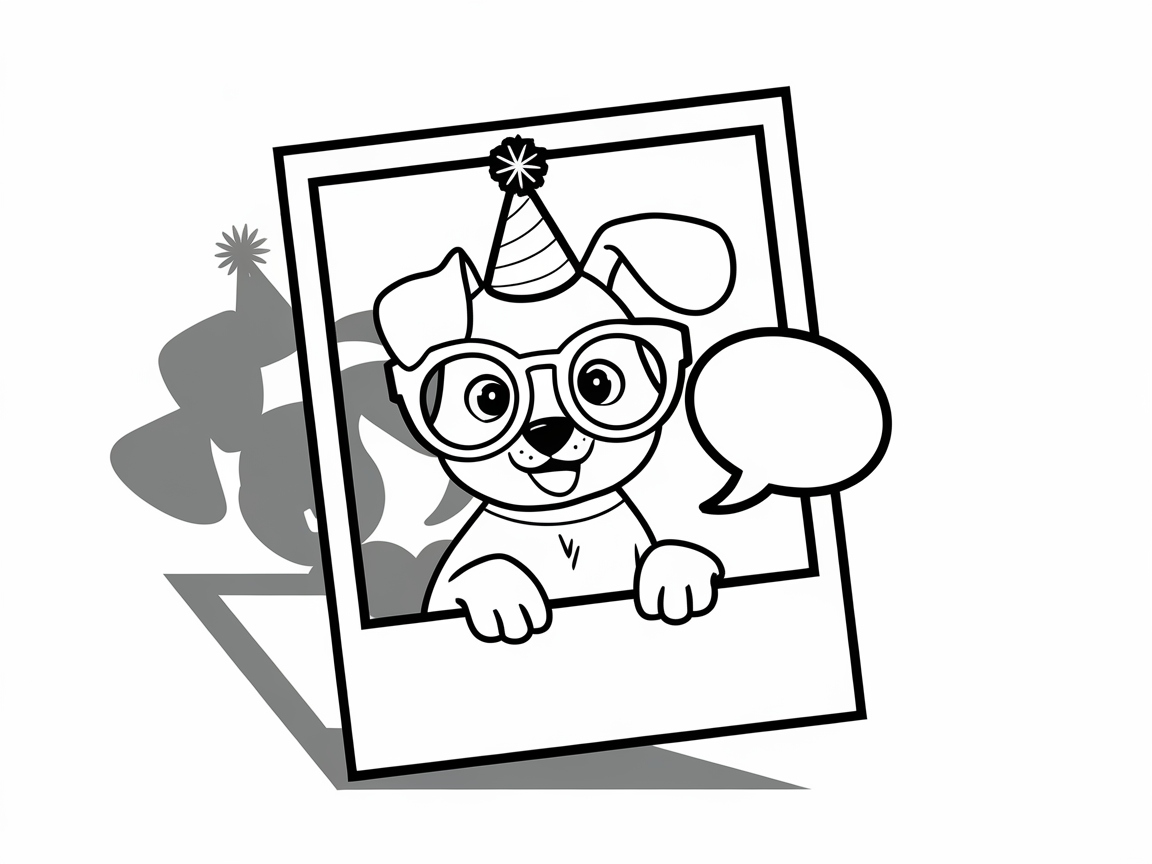 Snapshot Surprise: Color This Puppy Photo Booth Fun