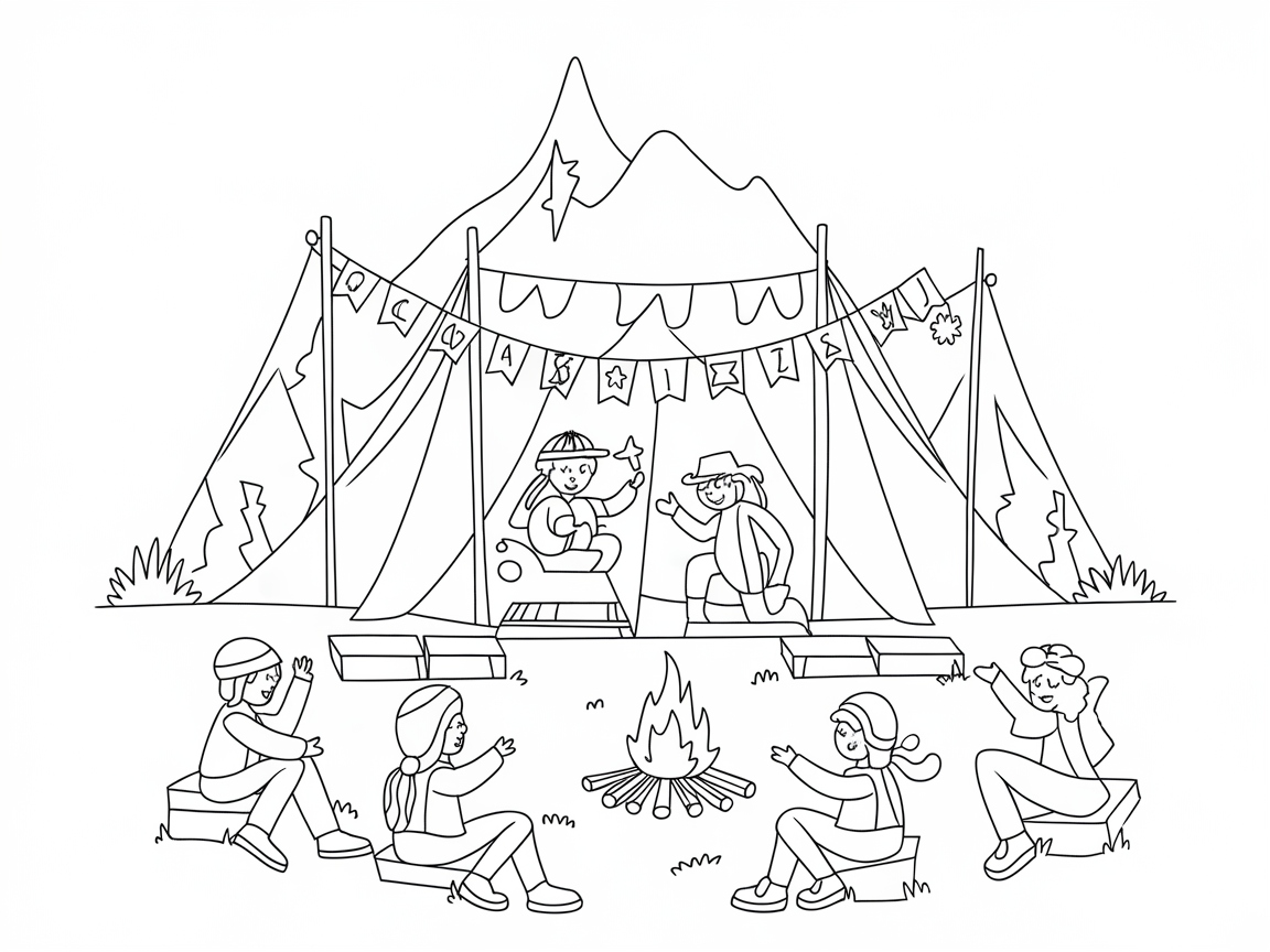Mountain Campfire Adventure Under the Stars