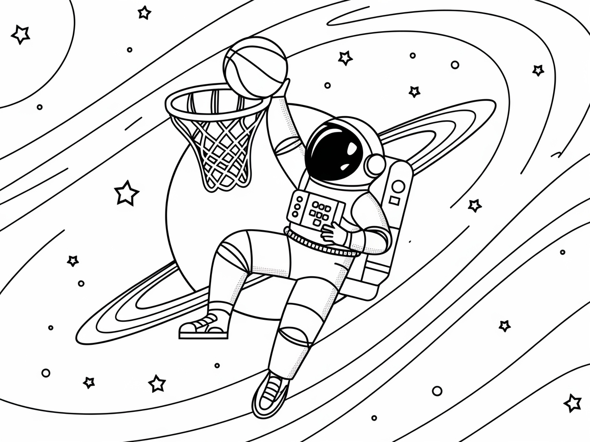 Shoot for the Stars with This Cosmic Basketball Slam