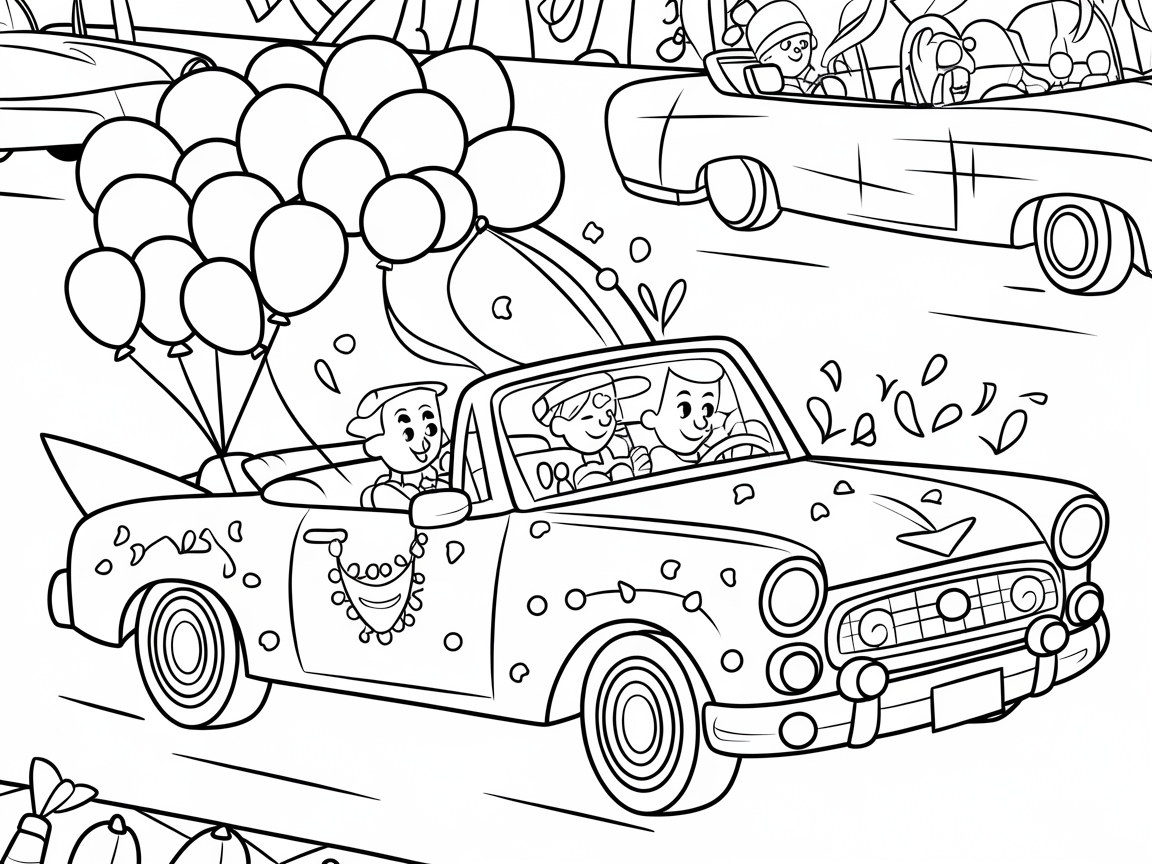 Celebrate in Style with This Festive Convertible Parade Scene