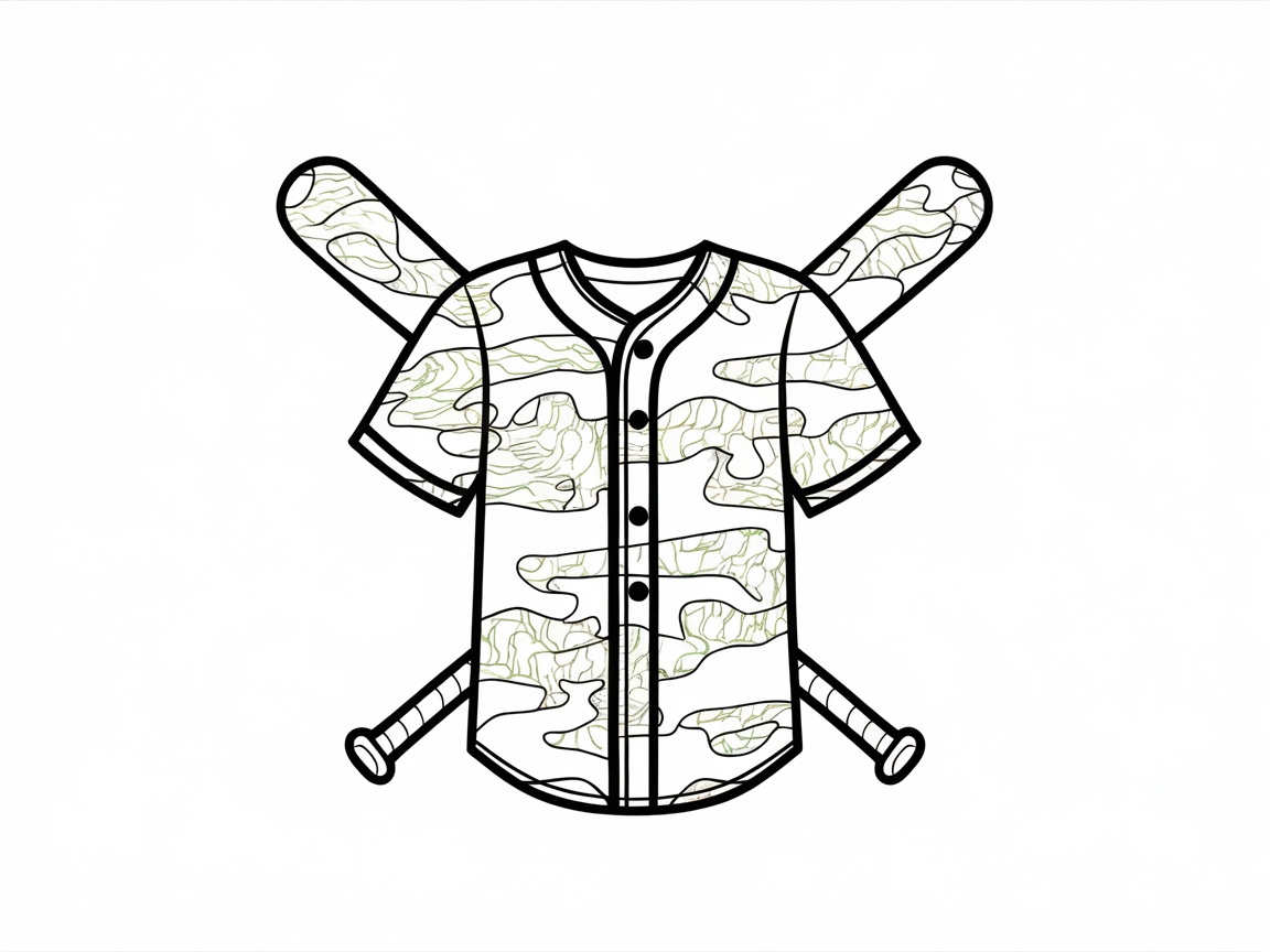 Camouflage Creativity: Color This Jersey with Bat Cross