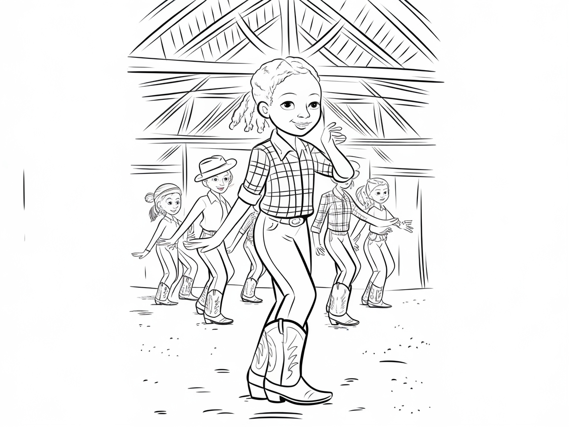 Line Dancing Fun in the Barn